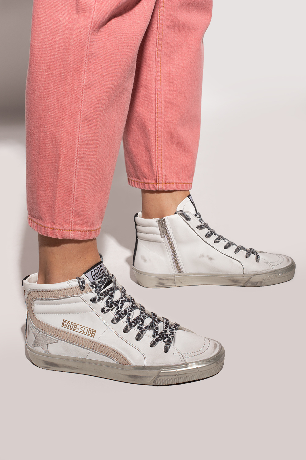 Golden goose slide hot sale high top